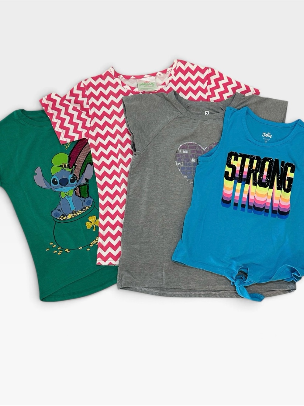 Bundle of 4. Featuring Green Disney ‘Lucky Charm’ tee